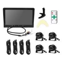 10 inch Rear View Camera car screen bus tractor headrest with split quad monitor RVT trailer for truck kit backup